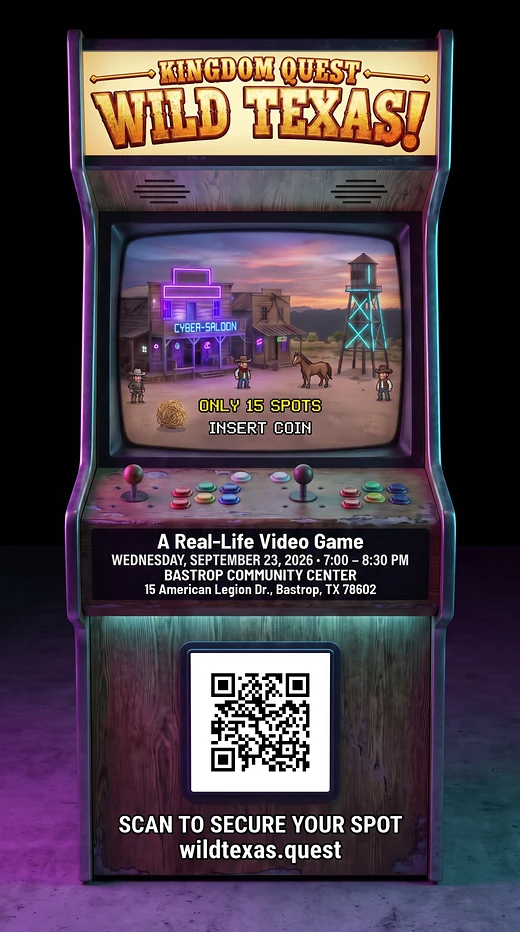 Wild Texas flyer: a frontier arcade cabinet, Insert Coin